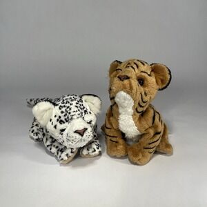 Vintage 2005 Hasbro FurReal Friends Newborn Baby Tiger & Snow Lepard Cubs Works